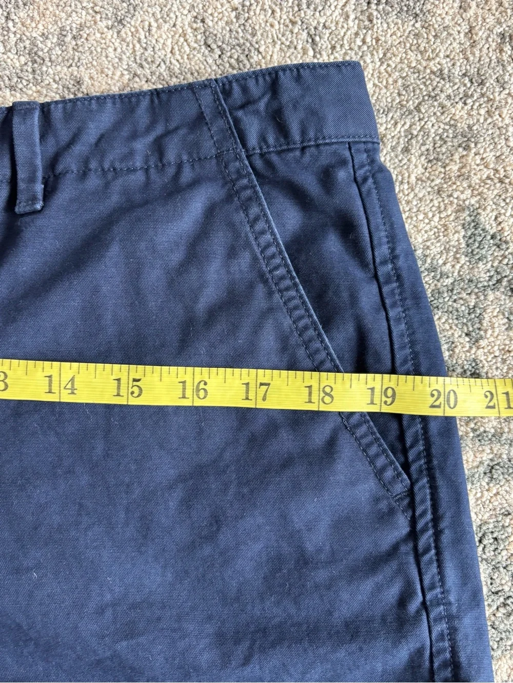 GAP Navy Flat-Front Cotton Shorts